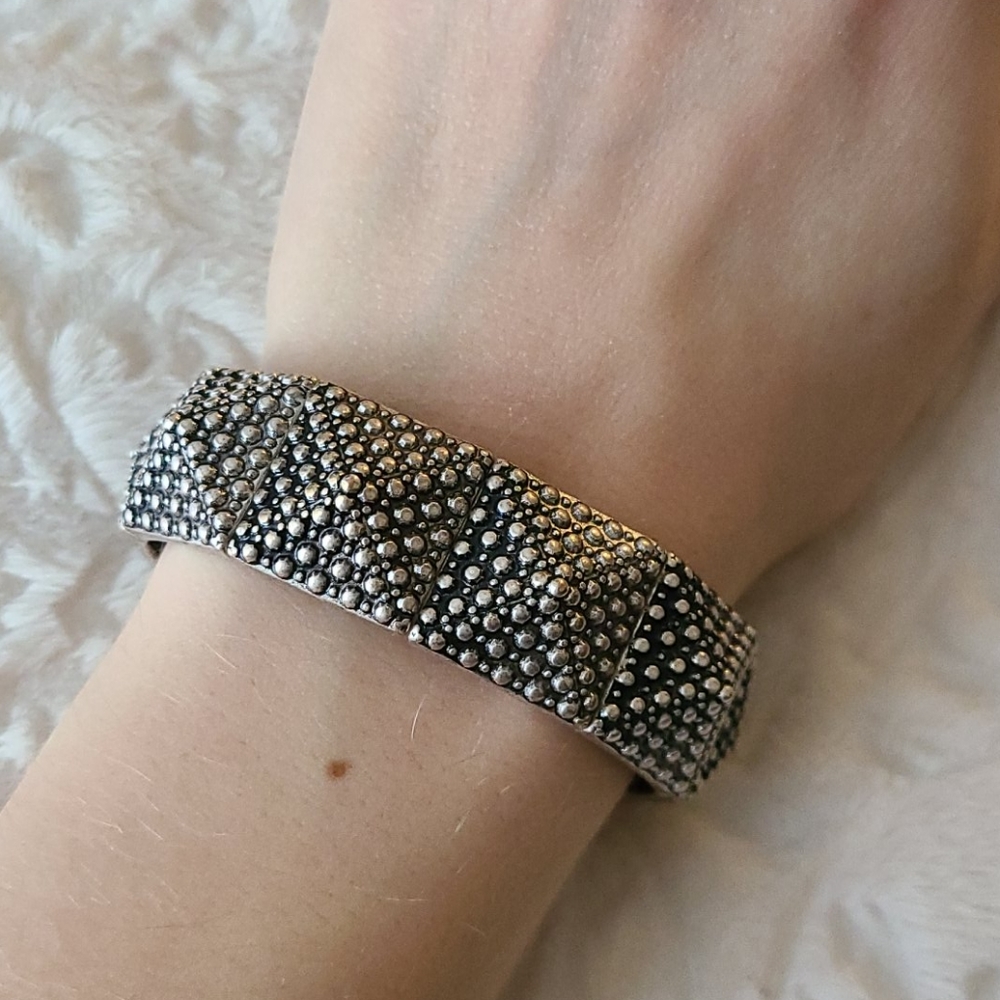 Silver Pyramid Bracelet
